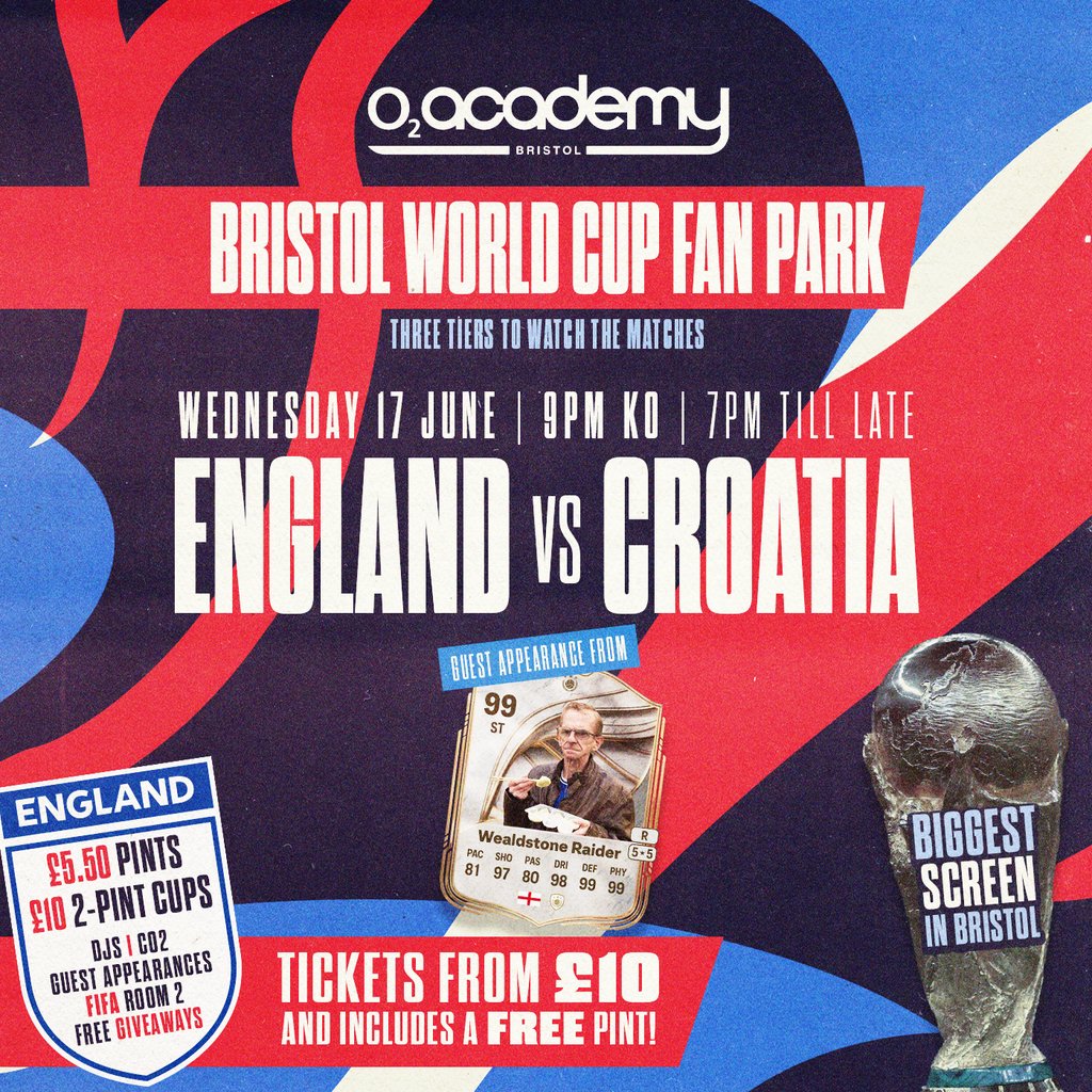 Bristol World Cup Fan Park - England Vs Croatia!