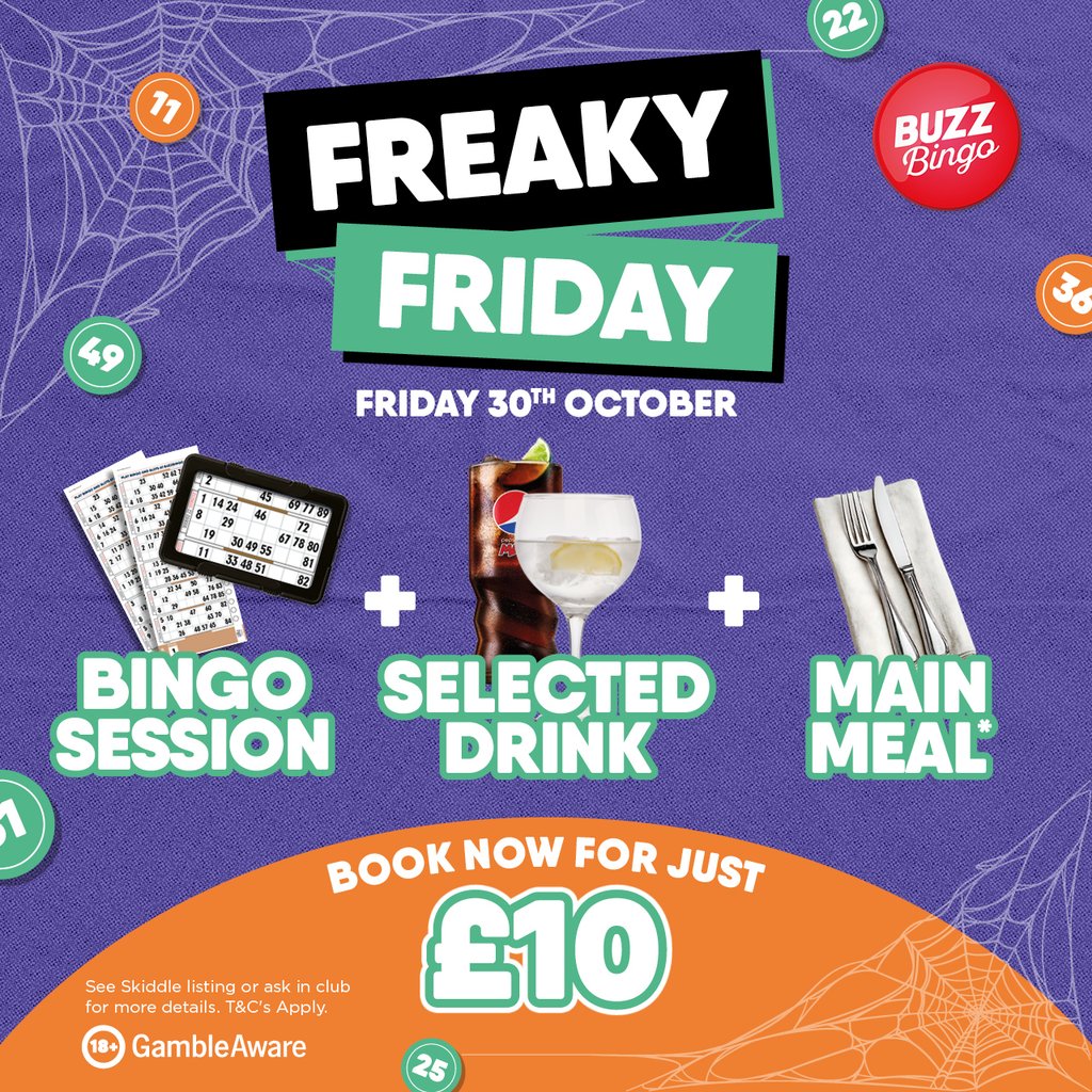 Freaky Friday Bingo 30/10 - Buzz Bingo Bristol Fishponds